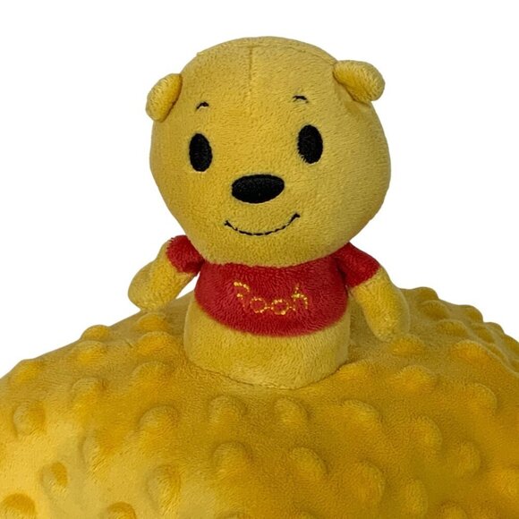 Itty Bittys Disney Winnie The Pooh Plush Lovey Security Blanket Yellow Red Minky - Picture 2 of 11
